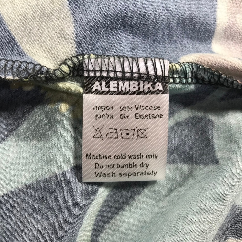 Alembika Black Tropical Floral Monstera Print A-Line Midi Dress Size 0 - Picture 5 of 10